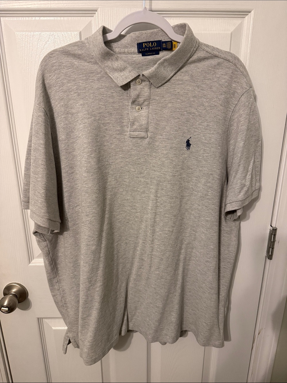 Polo by Ralph Lauren Heather Gray Short-Sleeve Polo with Navy Pony